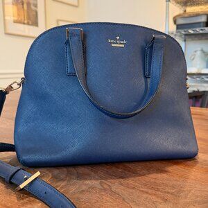 Kate Spade Purse, Blue/Gold, Size: 9.15x11.5x5.15